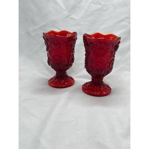 Vintage L.G. Wright Amberina votive